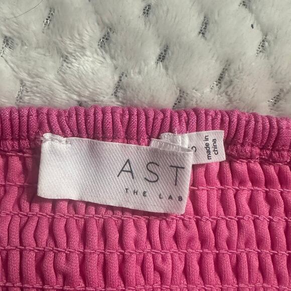 ASTR The Label Corset Top Women's Small Pink Linen Sweetheart Neck Off Shoulder - Picture 5 of 9